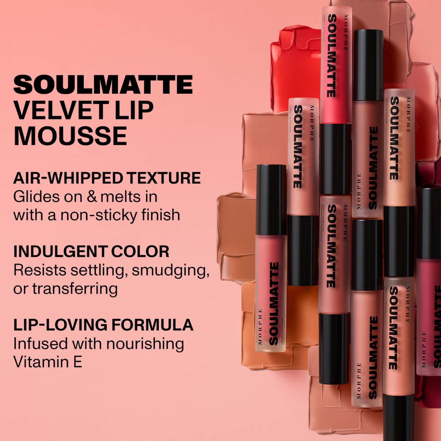Morphe Soulmatte Velvet Lip Mousse 3.8ml (Various Shades)