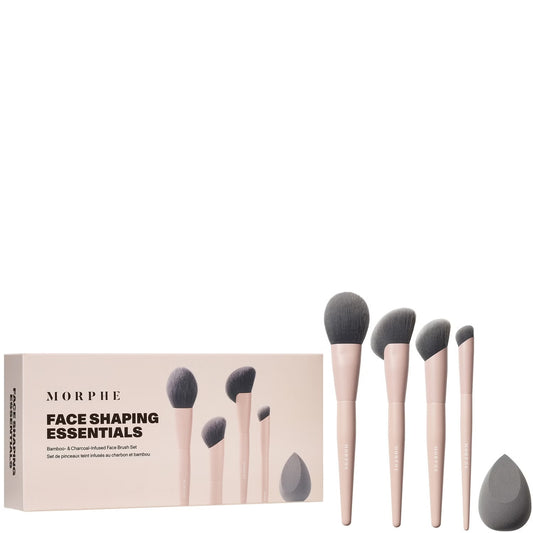 Morphe Shaping Essentials Bamboo and Charcoal Infused Face Brush Set