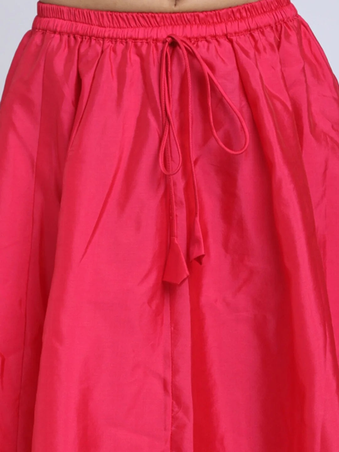 Girls Sea Green & Pink Printed Foil Print Ready To Wear Lehenga Choli