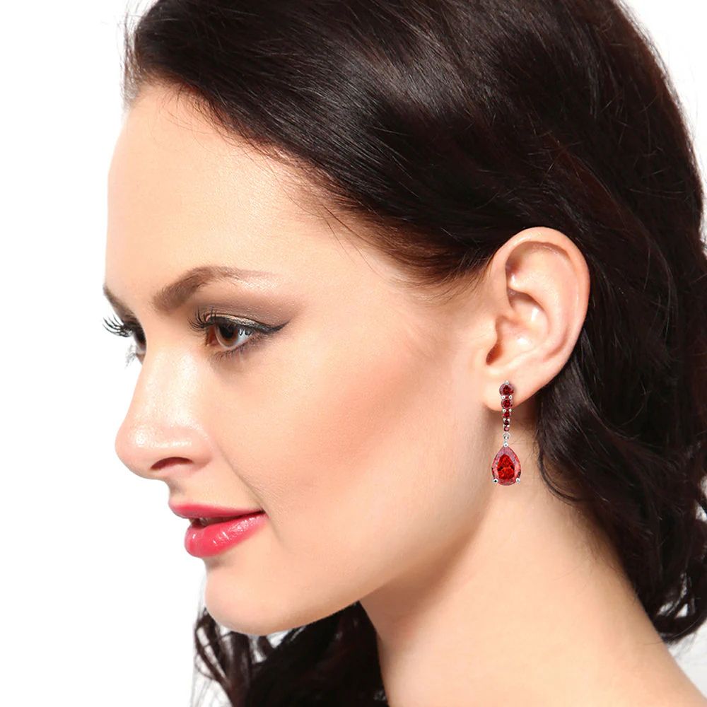 Gold Plated With Cz Tassel Drop Earring For Women