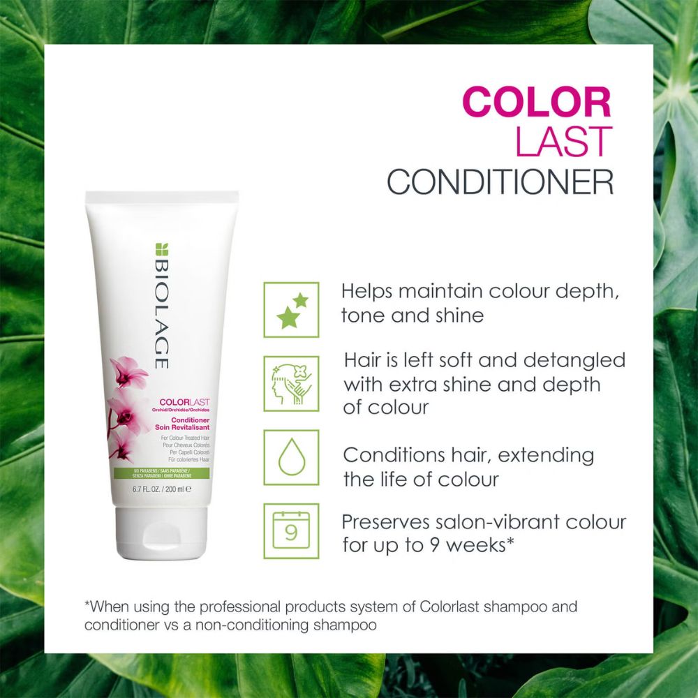 Biolage ColorLast Colour Protecting Shampoo (250ml) and Conditioner (200ml) Duo Set for Coloured Hair
