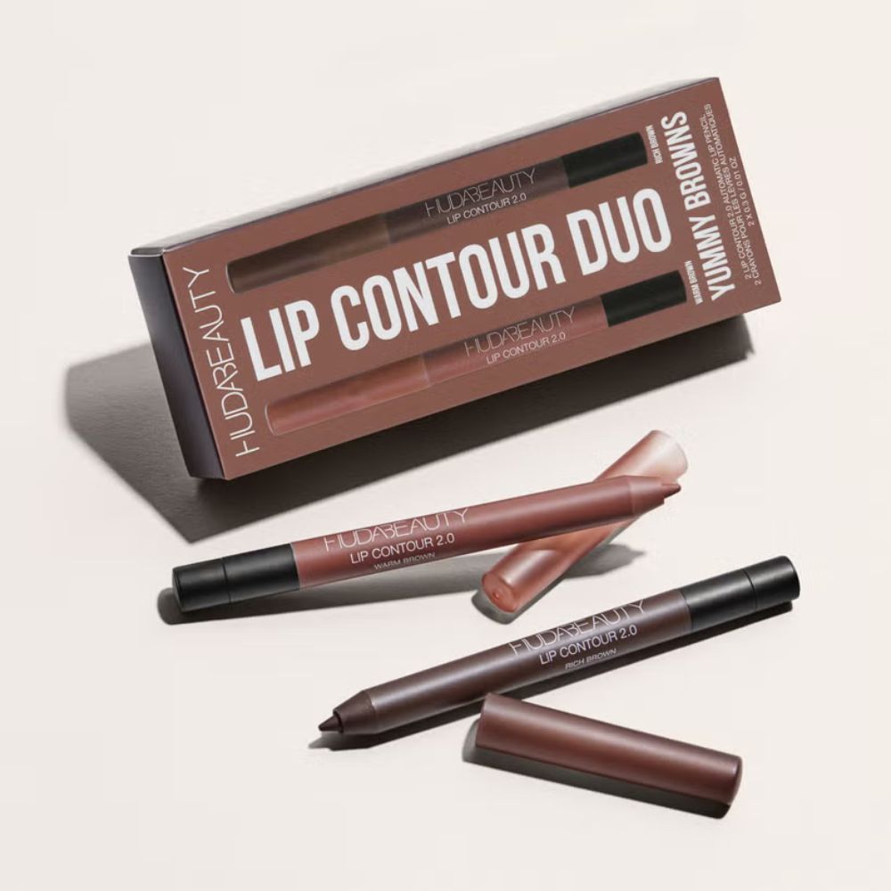 HUDABEAUTY Lip Contour Mini Duo Yummy Browns